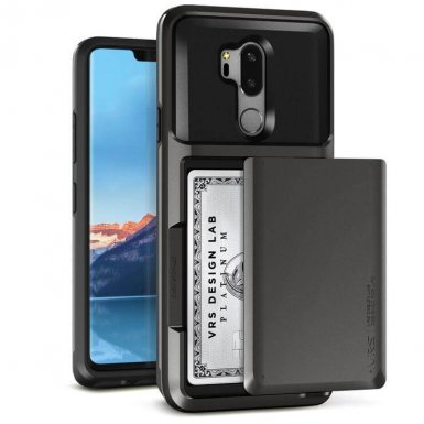 Verus Damda Glide Case - висок клас хибриден удароустойчив кейс с място за кр. карти за LG G7 (черен)