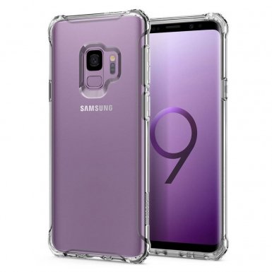 Spigen Rugged Crystal - термополиуретанов кейс с най-висока степен на защита за Samsung Galaxy S9 (прозрачен)