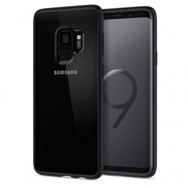Spigen Ultra Hybrid Case - хибриден кейс с висока степен на защита за Samsung Galaxy S9 (черен-мат)
