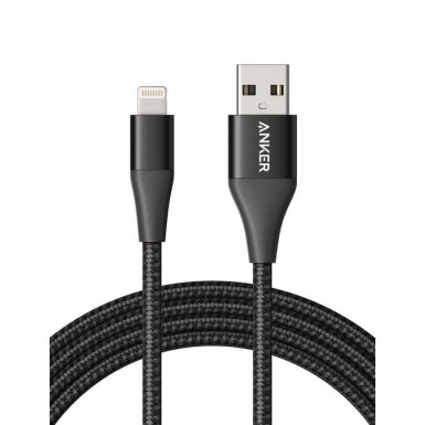 Anker Powerline+ II Lightning Lightning cable 1.8m - сертифициран Lightning кабел за iPhone, iPad и iPod с Lightning (1.8 м) (черен)
