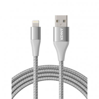 Anker Powerline+ II Lightning Lightning cable 1.8m - сертифициран Lightning кабел за iPhone, iPad и iPod с Lightning (1.8 м) (сребрист)