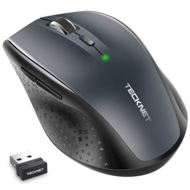 TeckNet M022 Black 2.4G Wireless Mouse - ергономична безжична мишка (за Mac и PC)