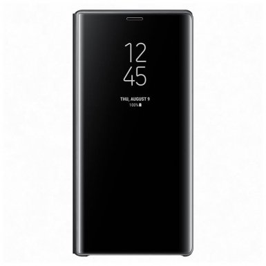 Samsung Clear View Stand Cover EF-ZN960CB - оригинален кейс с поставка, през който виждате информация от дисплея за Samsung Galaxy Note 9 (черен)