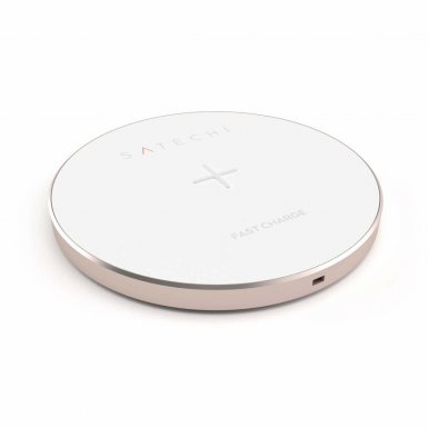 Satechi Wireless Charging Pad Fast Charge - поставка (пад) за безжично захранване за QI съвместими устройства (розово злато)
