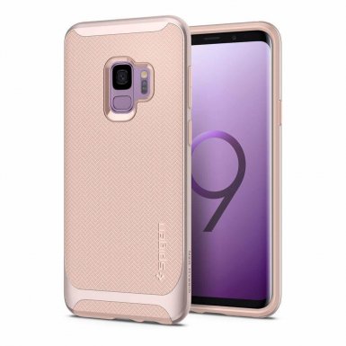 Spigen Neo Hybrid Case - хибриден кейс с висока степен на защита за Samsung Galaxy S9 (златист)