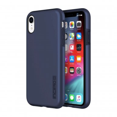 Incipio DualPro Case - удароустойчив хибриден кейс за iPhone XR (тъмносин)