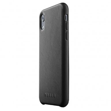 Mujjo Leather Case - кожен (естествена кожа) кейс за iPhone XR (черен)