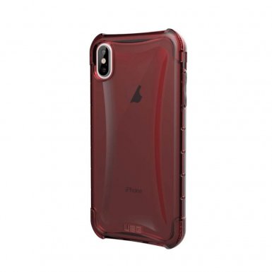 Urban Armor Gear Plyo Case - удароустойчив хибриден кейс за iPhone XS Max (червен)