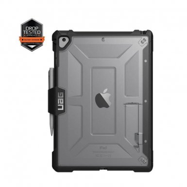 Urban Armor Gear Plasma Case - удароустойчив хибриден кейс от най-висок клас за iPad Pro 9.7, iPad 5 (2017), iPad 6 (2018), iPad Air, iPad Air 2 (прозрачен)