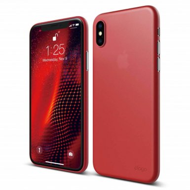 Elago Inner Core Case - тънък полипропиленов кейс (0.3 mm) за iPhone XS (червен)