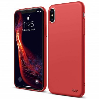Elago Slim Fit Case - качествен поликарбонатов кейс за iPhone XS Max (червен)