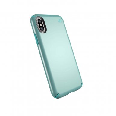 Speck Presidio Metallic - удароустойчив хибриден кейс за iPhone X, iPhone XS (светлосин)