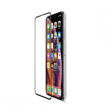 Artwizz CurvedDisplay Glass Protection - калено стъклено защитно покритие с извити ръбове за целия дисплей на iPhone XS Max (черен-прозрачен)
