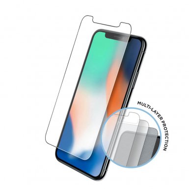Eiger Tri Flex High Impact Film Screen Protector - качествено защитно покритие за дисплея на iPhone XS, iPhone X (два броя)