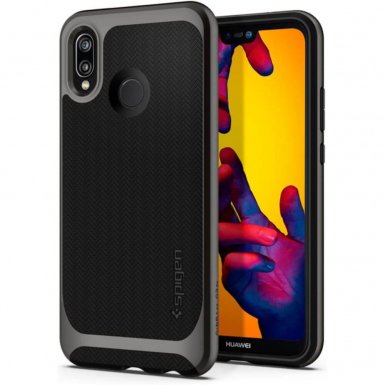 Spigen Neo Hybrid Case - хибриден кейс с висока степен на защита за Huawei P20 Lite (черен-тъмносив)