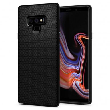 Spigen Liquid Air Case - тънък качествен термополиуретанов калъф за Samsung Galaxy Note 9 (черен-мат) 