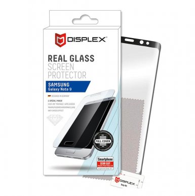 Displex Real Glass 10H Protector 3D Full Cover - калено стъклено защитно покритие за дисплея на Samsung Galaxy Note 9 (черен-прозрачен)
