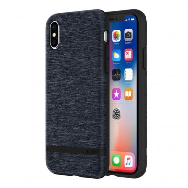 Incipio Esquire Case - удароустойчив хибриден кейс за iPhone XS, iPhone X (син)
