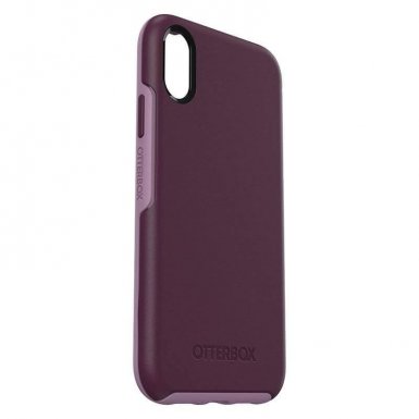Otterbox Symmetry Series Case - хибриден кейс с висока защита за iPhone XS, iPhone X (лилав)