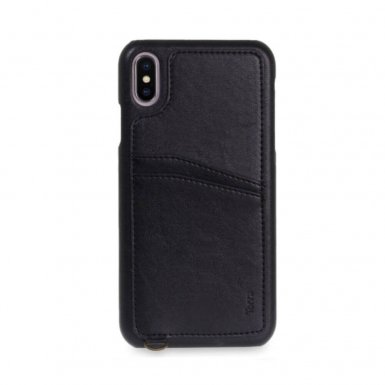 Torrii Koala Case - кожен кейс със слот за кр. карта за iPhone XS Max (черен)