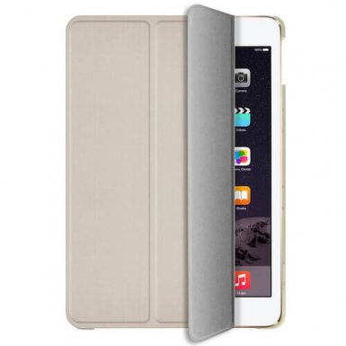 Macally Stand Case - полиуретанов калъф и поставка за iPad 5 (2017), iPad 6 (2018) (златист)