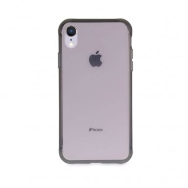 Torrii Glassy Case - силиконов (TPU) калъф със стъклен гръб за iPhone XR (черен)
