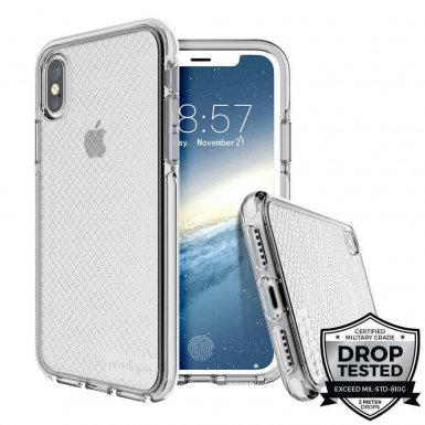 Prodigee Safetee Case - хибриден кейс с висока степен на защита за iPhone XS Max (сребрист)