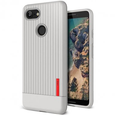 Verus Single Fit Label Case - хибриден удароустойчив кейс за Google Pixel 3 (сив)