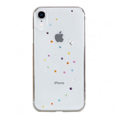 Bling My Thing Papillon Cotton Candy Swarovski - поликарбонатов кейс с кристали Сваровски за iPhone XR (прозрачен)