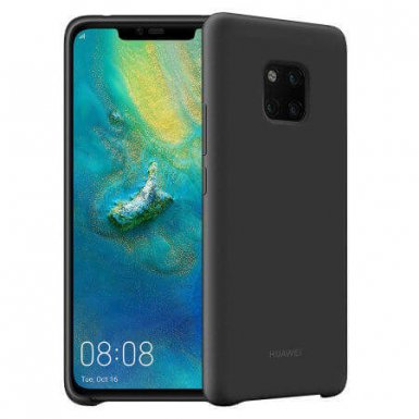 Huawei Silicone Cover Case - оригинален силиконов (TPU) калъф за Huawei Mate 20 Pro (черен)