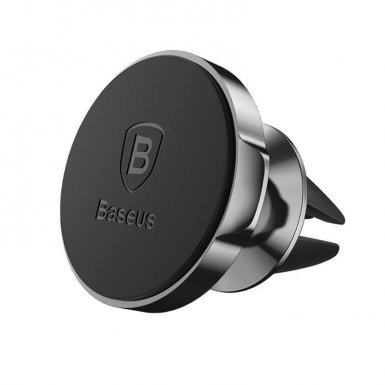 Baseus Small Ears Magnetic Car Air Vent Holder - магнитна поставка за радиатора на кола за смартфони (черен)