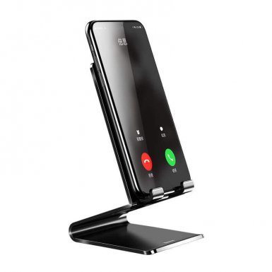 Baseus Suspension Glass Desktop Bracket - елегантна поставка за бюро и гладки повърхности за смартфони и таблети (черен)