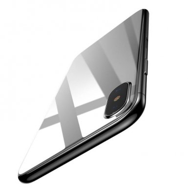 Baseus Back Glass Film - калено стъклено защитно покритие за задната част на iPhone XS (бял)