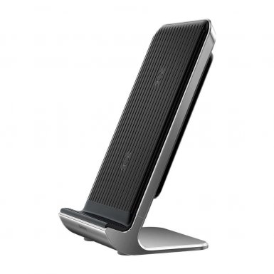Baseus Vertical Desktop Wireless Charger - поставка (пад) за безжично захранване за Qi съвместими устройства (черен)