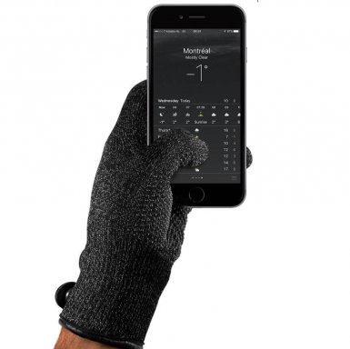 Mujjo Single Layered Touchscreen Gloves Size L - качествени зимни ръкавици за тъч екрани (черен)