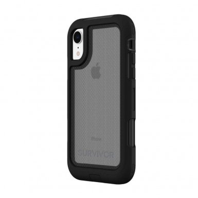 Griffin Survivor Extreme - защита от най-висок клас за iPhone XR (черен-прозрачен)