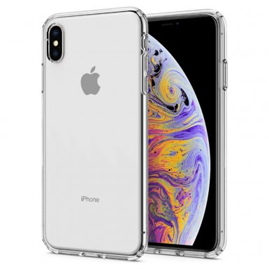 Spigen Liquid Crystal Case - тънък качествен термополиуретанов кейс за iPhone XS Max (прозрачен) 