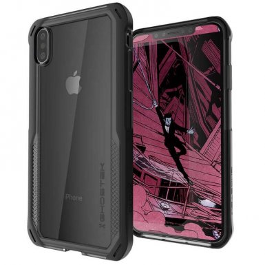Ghostek Cloak 4 Case  - хибриден удароустойчив кейс за iPhone XS, iPhone X (прозрачен-черен)