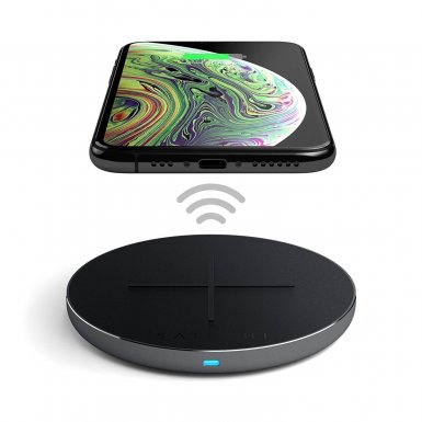 Satechi Wireless Charging Pad v2 Fast Charge - поставка (пад) за безжично захранване за QI съвместими устройства (тъмносив)