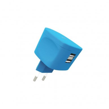 Kit Fresh 3.4A Wall Charger - захранване за ел. мрежа 3.4A с два USB изхода (син)