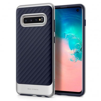 Spigen Neo Hybrid Case - хибриден кейс с висока степен на защита за Samsung Galaxy S10 (син)