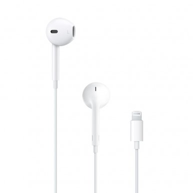 Apple Earpods with Lightning Connector - оригинални слушалки с управление на звука и микрофон за iPhone X, XS, XS Max, XR, iPhone 8, iPhone 7 (модел 2016г.) (bulk)