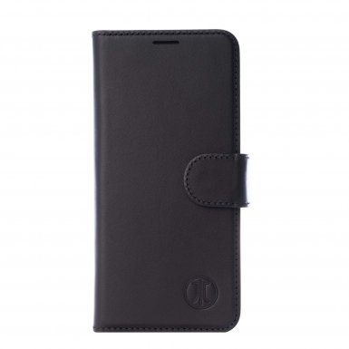 JT Berlin BookCase Kreuzberg Case - хоризонтален кожен (естествена кожа) калъф тип портфейл за Samsung Galaxy S10 (черен)