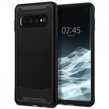 Spigen Hybrid NX Case - хибриден кейс с висока степен на защита за Samsung Galaxy S10 Plus (черен)