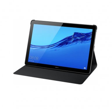 Huawei Flip Cover - оригинален кожен калъф за Huawei MediaPad T5 10 инча (черен)