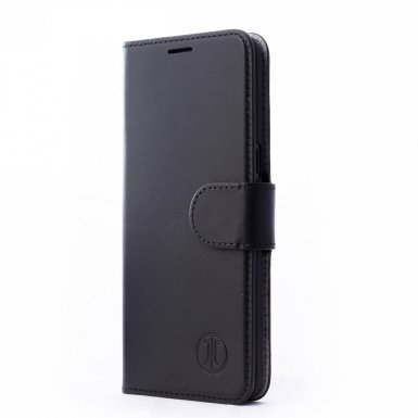 JT Berlin LeatherBook Kreuzberg Case - хоризонтален кожен (естествена кожа) калъф тип портфейл за Huawei P30 (черен)