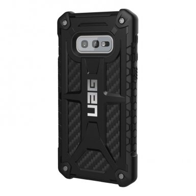 Urban Armor Gear Monarch - удароустойчив хибриден кейс за Samsung Galaxy S10E (черен-карбон)
