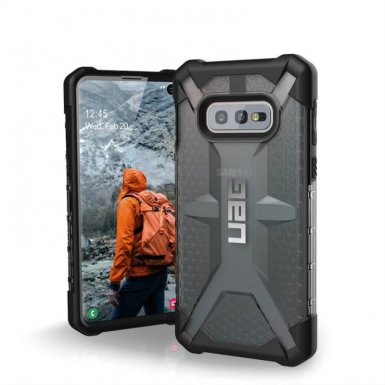 Urban Armor Gear Plasma - удароустойчив хибриден кейс за Samsung Galaxy S10E (черен-прозрачен)