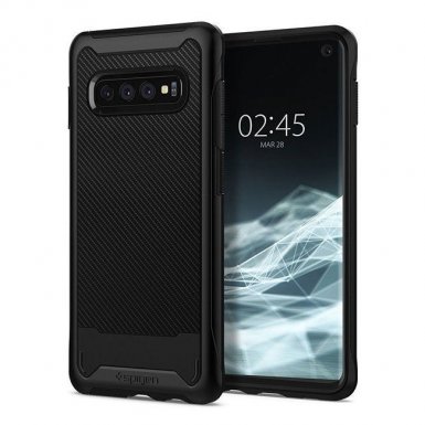 Spigen Hybrid NX Case - хибриден кейс с висока степен на защита за Samsung Galaxy S10 (черен)