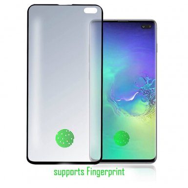 4smarts Second Glass UltraSonix with Colour Frame - калено стъклено защитно покритие с извити ръбове за Samsung Galaxy S10 Plus (черен-прозрачен)